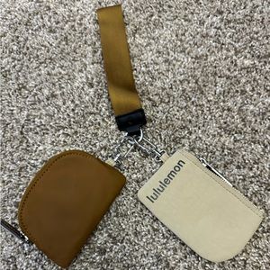 Lululemon Dual Pouch Wristlet Trench Burnt Caramel